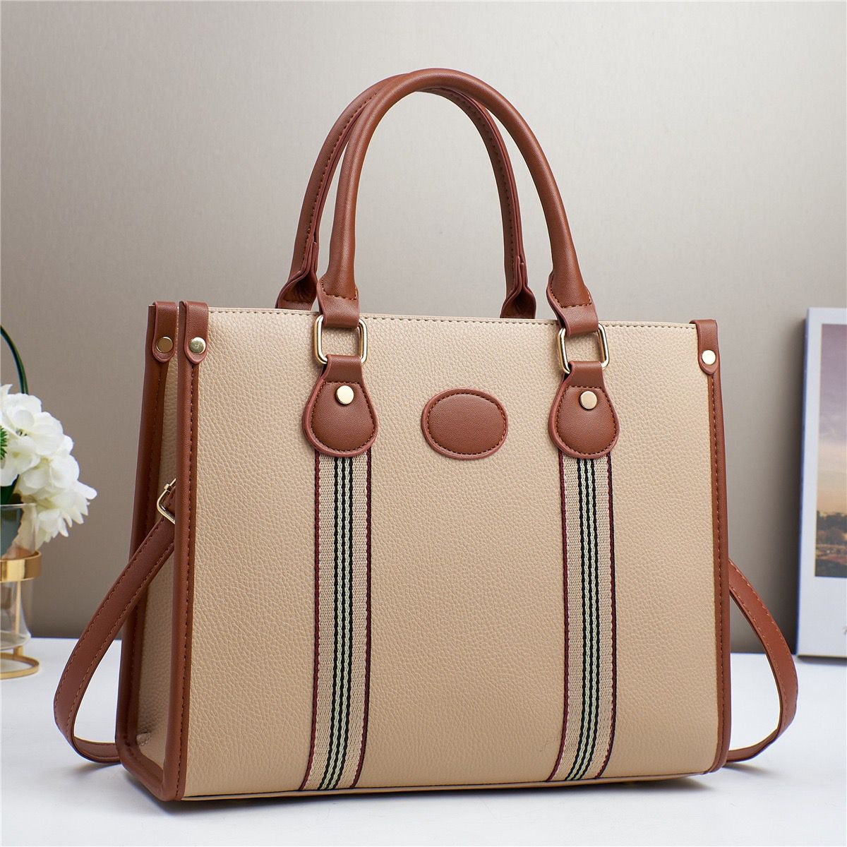 Ladies Hand Bag with Long Belt
