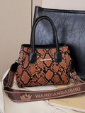 Min Min Croco Double zipper  Sling Bag with Broad Belt