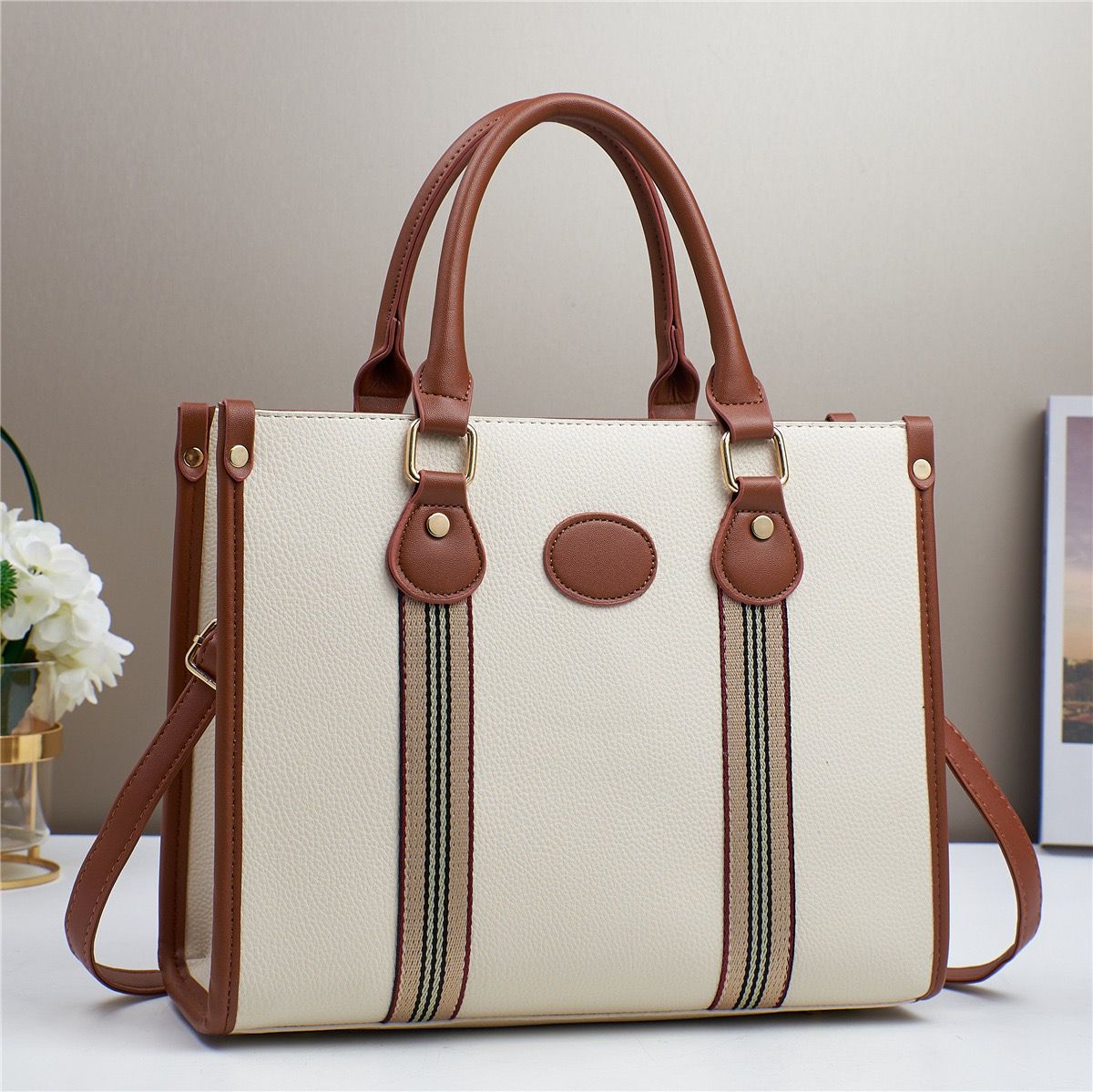Ladies Hand Bag with Long Belt