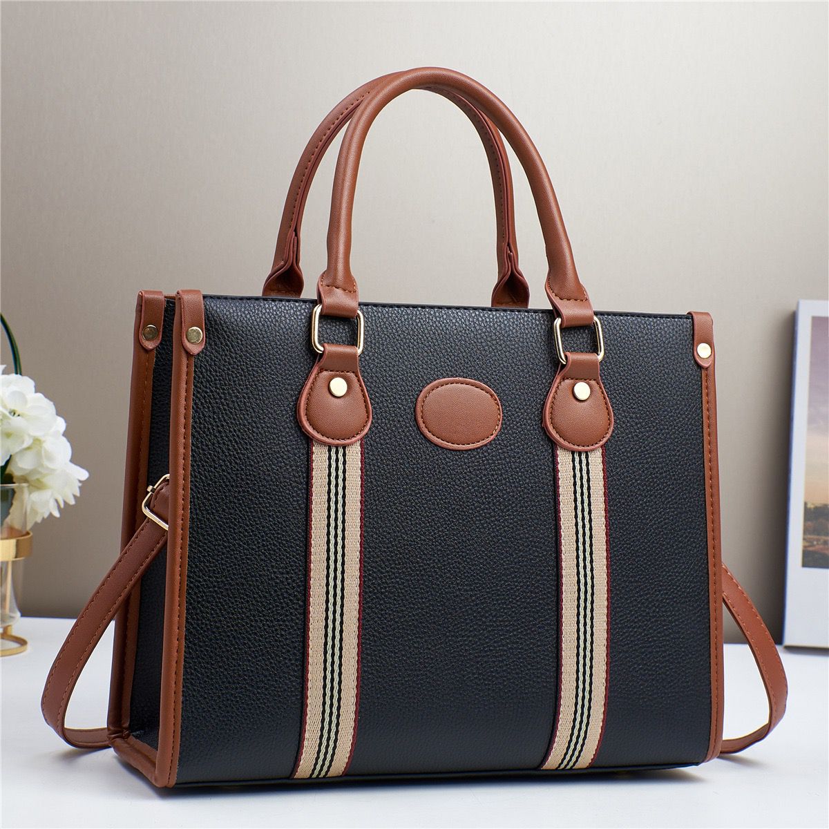 Ladies Hand Bag with Long Belt