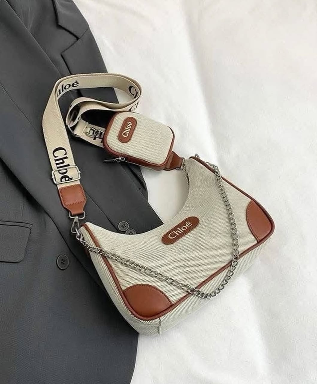 CHLOE Premium Quality Broad belt with Cute Poch