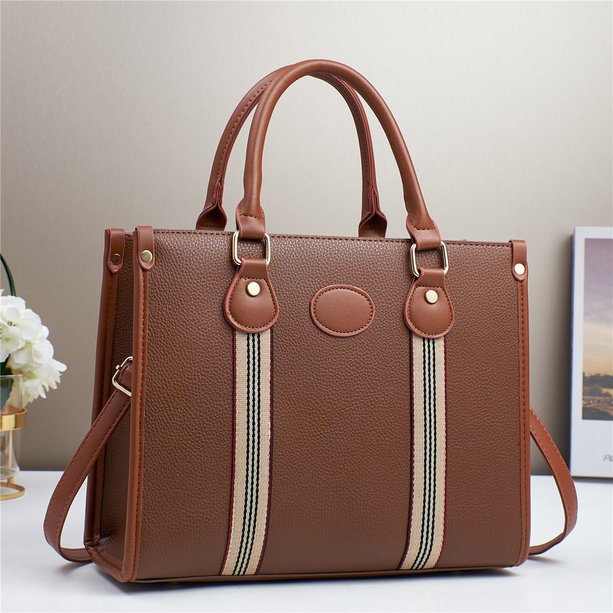 Ladies Hand Bag with Long Belt