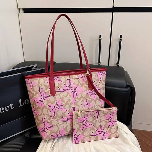 Coach Tote with Matching Mini Pouch